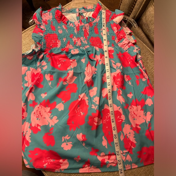 SHEIN Vacay multi print sleeveless women’s size large top - Picture 5 of 5